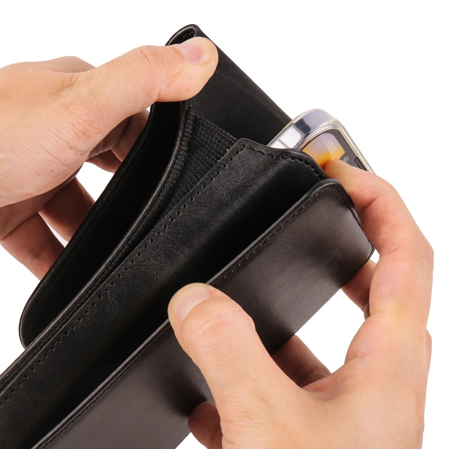 クラシックレザー ワイヤレスウエストバッグTM