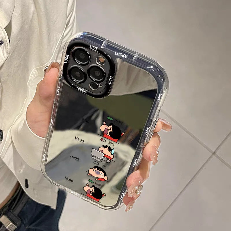 シンプルクレヨンしんちゃんミラーケースTM